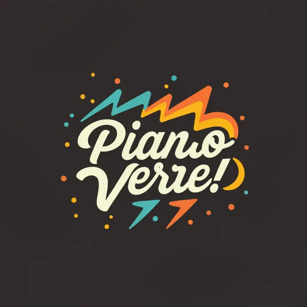 logo, tempest, with the text "Piano Verse!", typography, be used in Entertainment industry