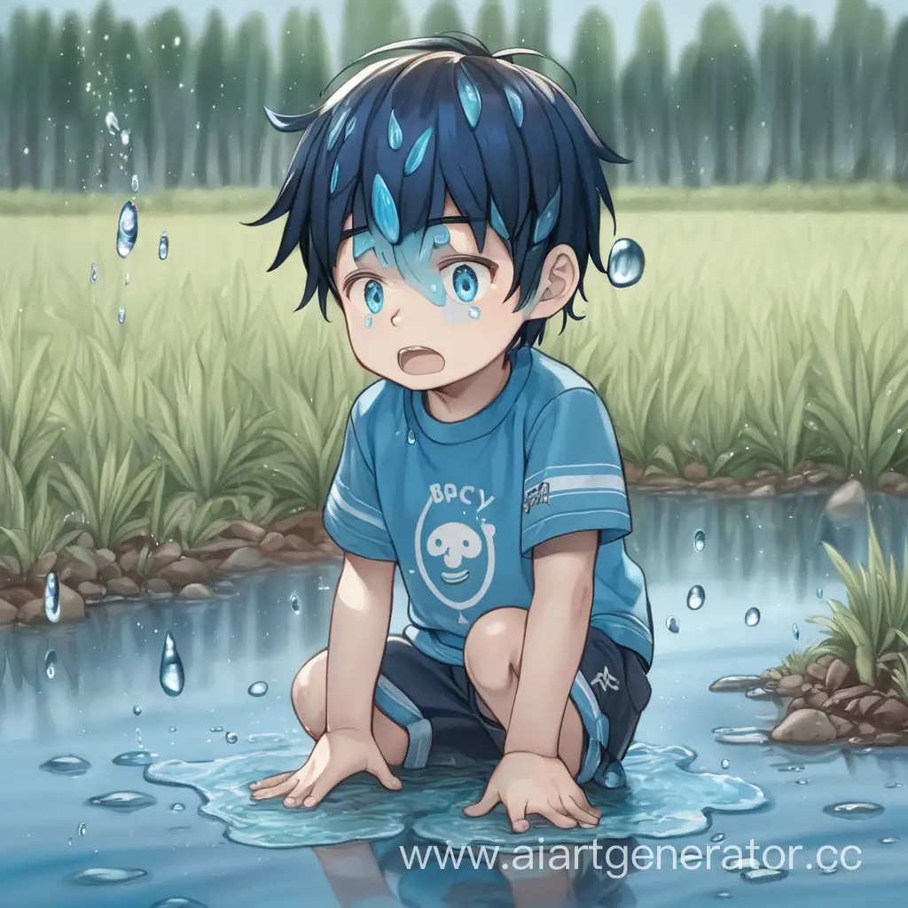 cry boy water ground