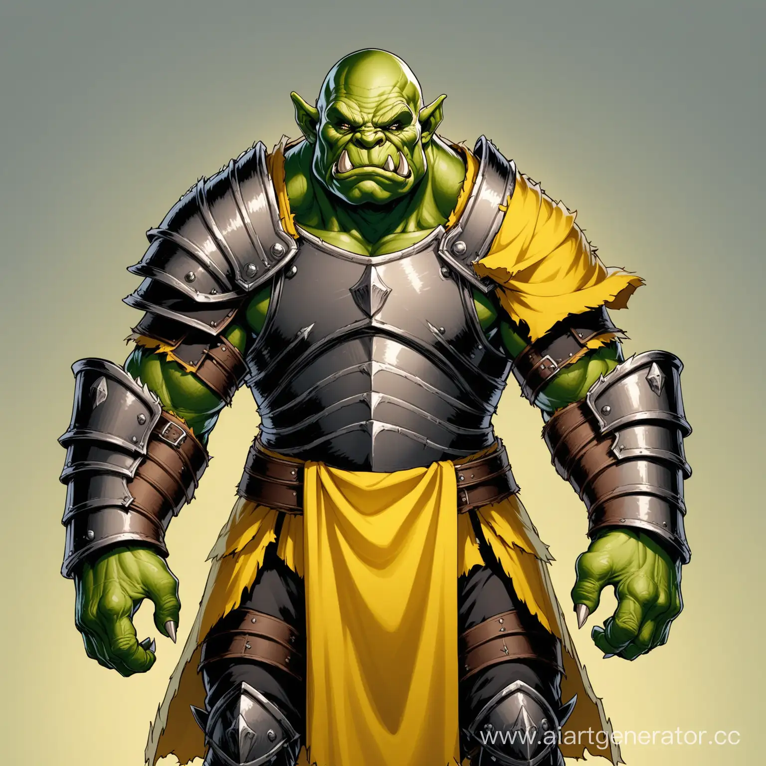 Fierce-Orc-Warrior-in-Black-Plate-Armor-with-a-Yellow-Tabard