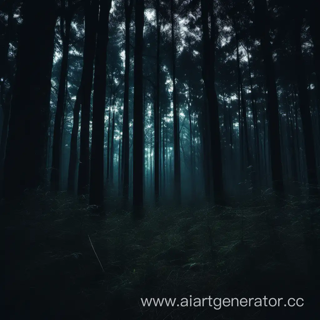 Enchanted-Summer-Night-Exploring-the-Mysterious-Depths-of-a-Dark-Forest