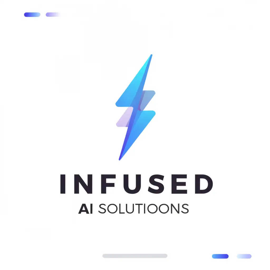 a logo design,with the text "Infused AI Solutions", main symbol:Add a spark of AI,Moderate,be used in Technology industry,clear background