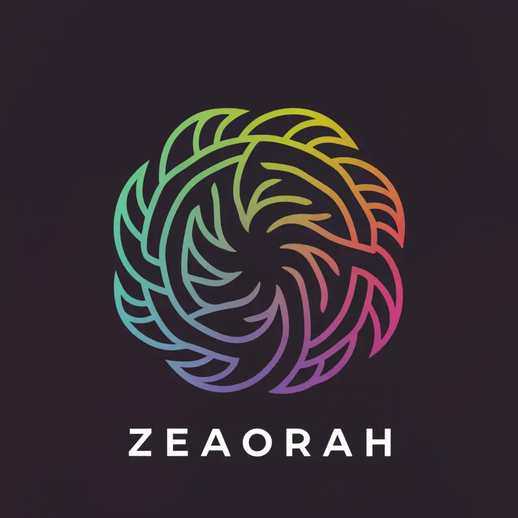 a logo design,with the text "Zeaorah", main symbol:Polynesian maori tribal swirl tattoo design in a circle with Zeaorah in the middle,complex,clear background