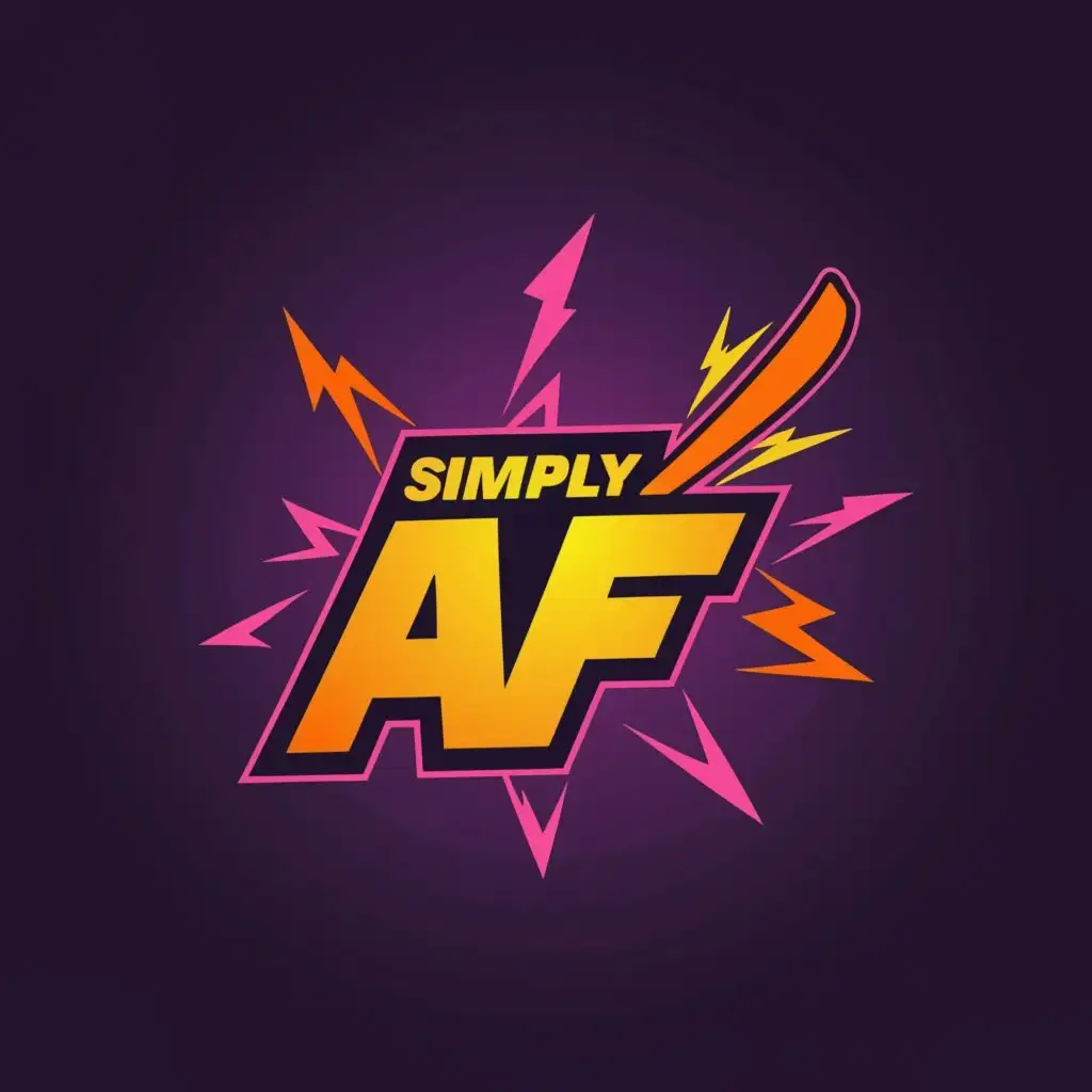 LOGO-Design-for-Simply-AF-Vibrant-CricketInspired-Entertainment-with-Humor
