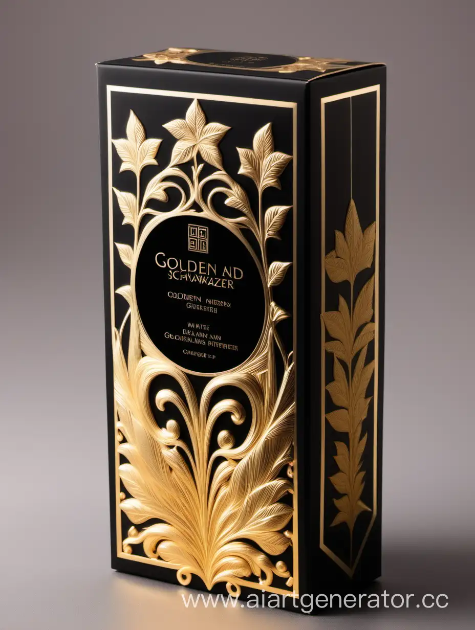 red and black with gold perfume decorative borders and lines long 50%20packaging box and luxury