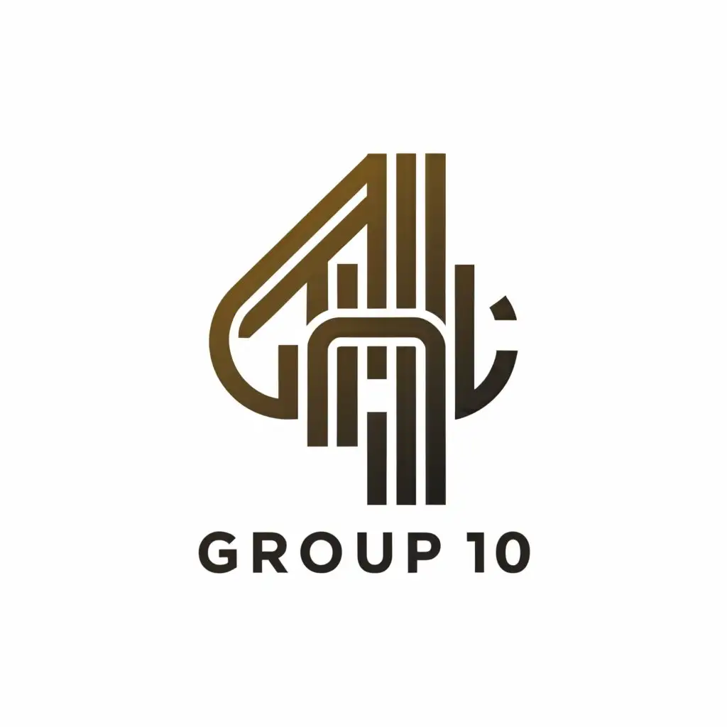 a logo design,with the text "Group 10", main symbol:Number 10,complex,be used in Nonprofit industry,clear background