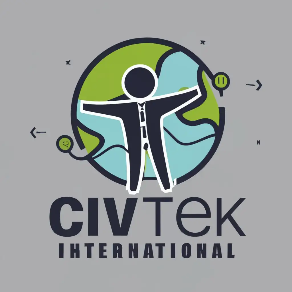 logo, people planet profit, with the text "CivTek International", typography, be used in Construction industry