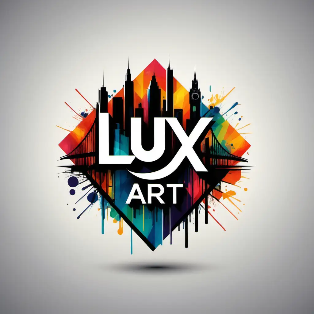 Lux Art By RR Elegant Urban Contemporary Logo with Vibrant City Flair