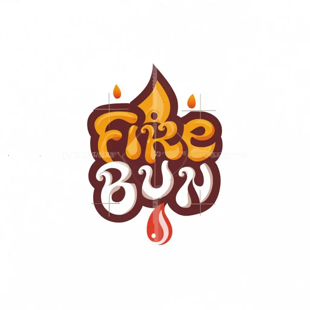 a logo design,with the text "🔥 Fire Bun 🔥", main symbol:Just logo name but drippin,Moderate,be used in Home Family industry,clear background