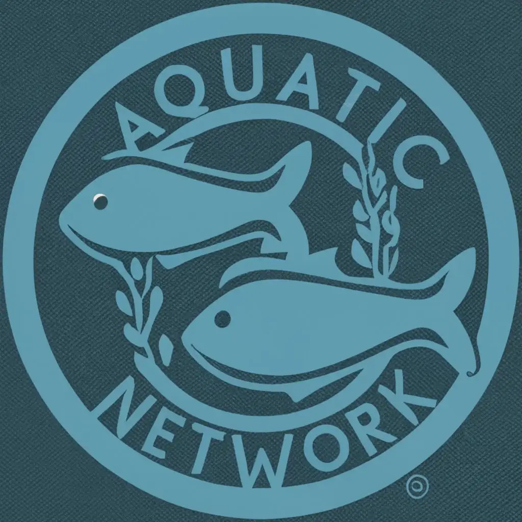 logo, Fish & Shellfish, with the text "Aquatic Network", typography