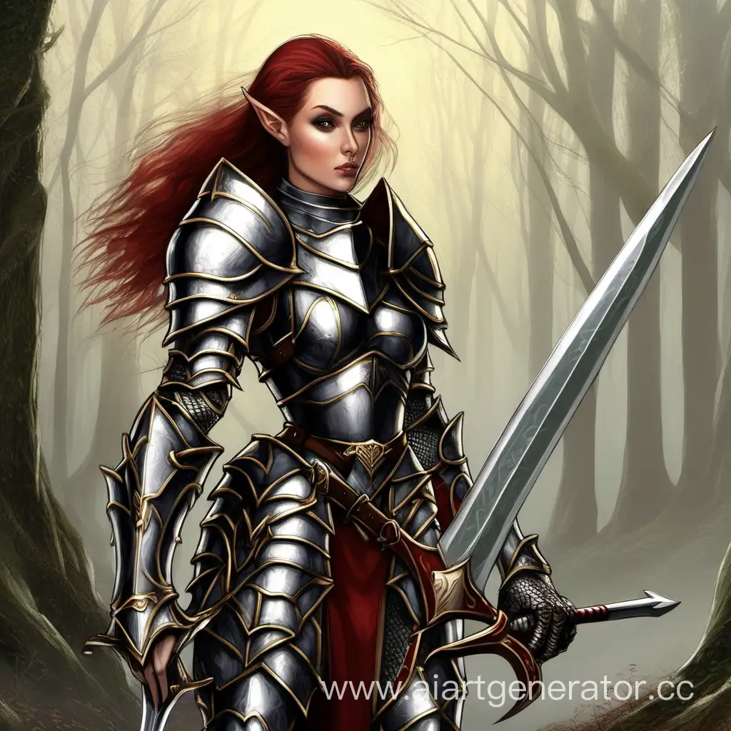 Elegant-Woman-Knight-Elf-in-Enchanting-Forest