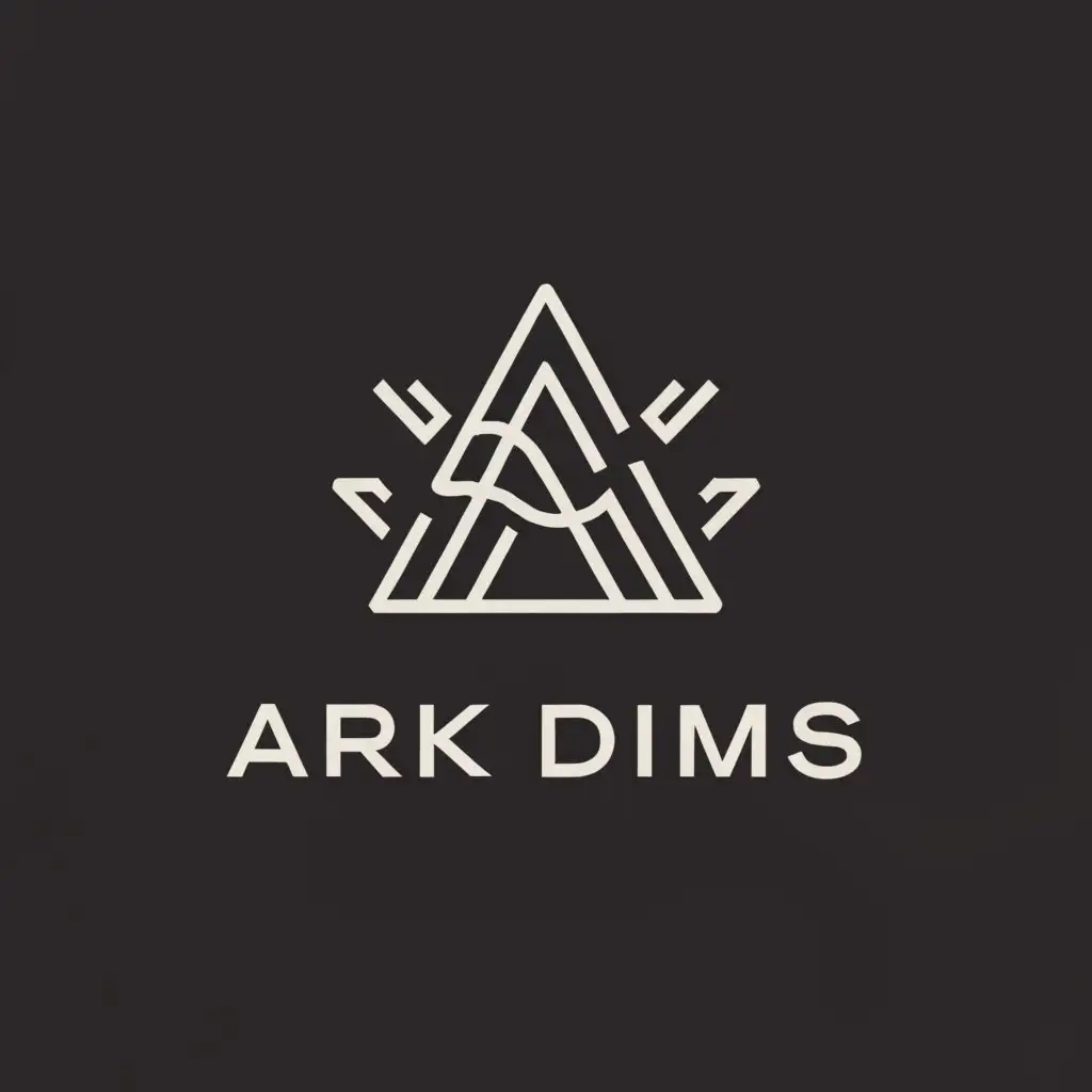 a logo design,with the text "Ark DIMS", main symbol:A Solar,Minimalistic,be used in Automotive industry,clear background