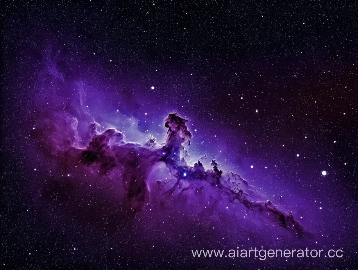 Enchanting-Night-Sky-with-Vibrant-Purple-Nebula