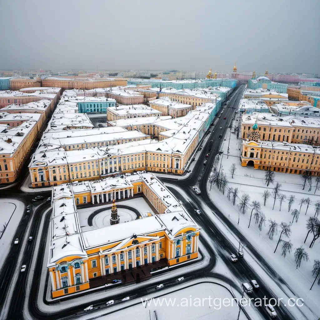 Заснеженный Петербург