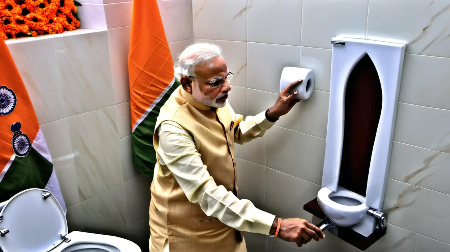 Narendra Modi Inaugurates Sanitation Facility in Delhi