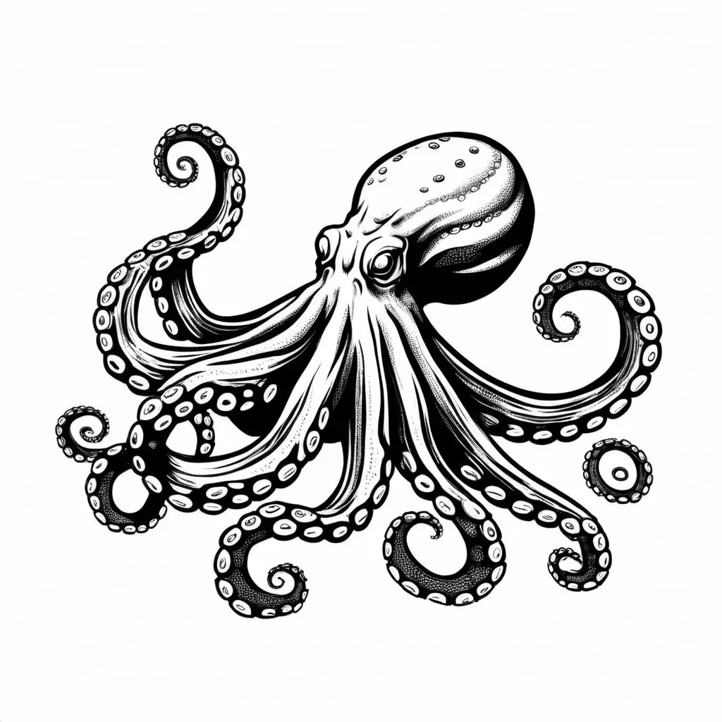 Graceful-HandDrawn-Octopus-Swimming-Right