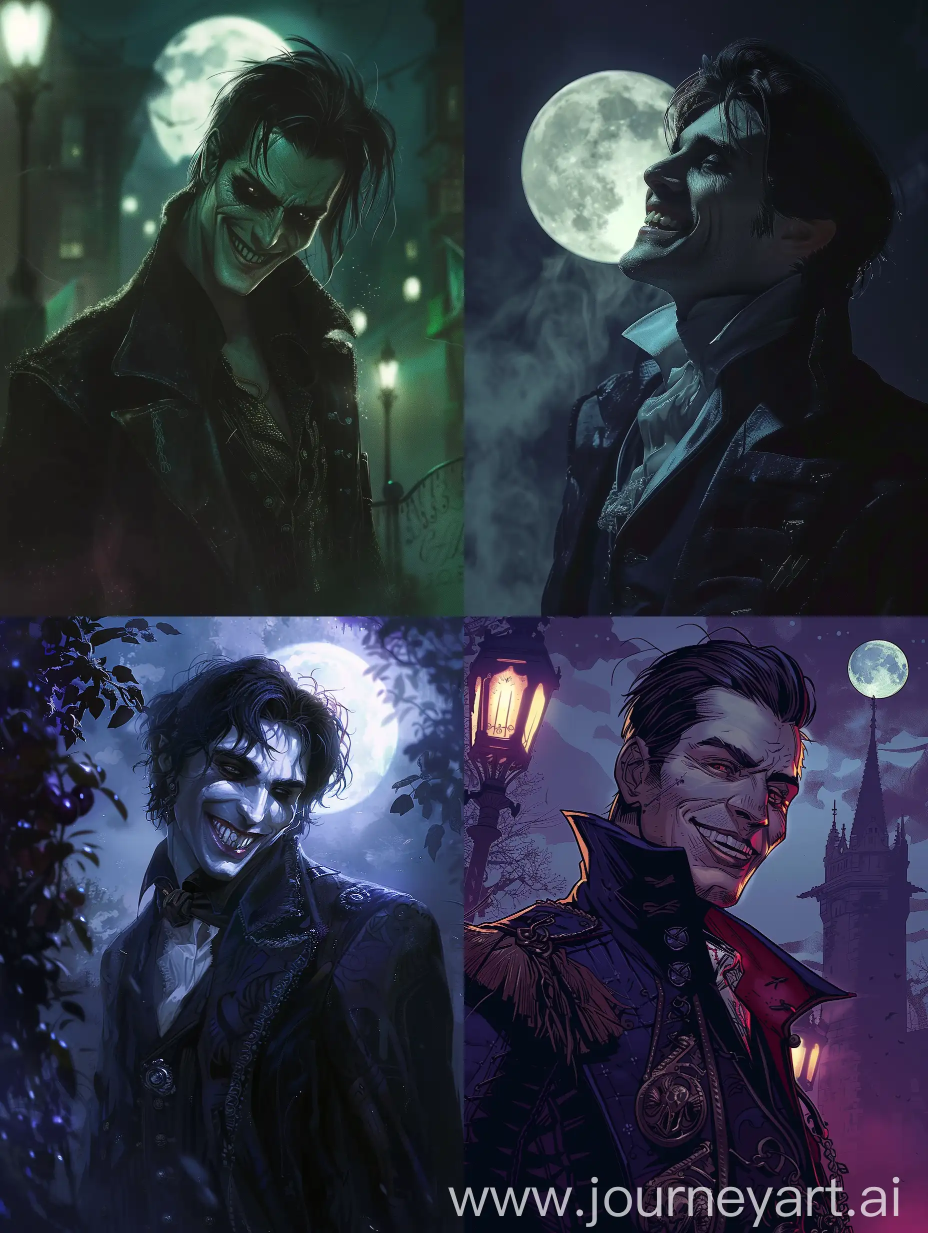Beckett from vampire masquerade bloodlines smiling in the moonlight