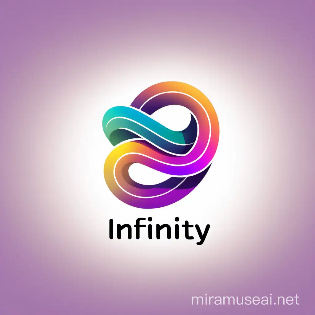 Modern minimalistic,  company logo with  elements and colorful gradients logo,  for a newsletter about python programing language. The newslatter name is Infinity Py and our jargon is Python, one line at a time