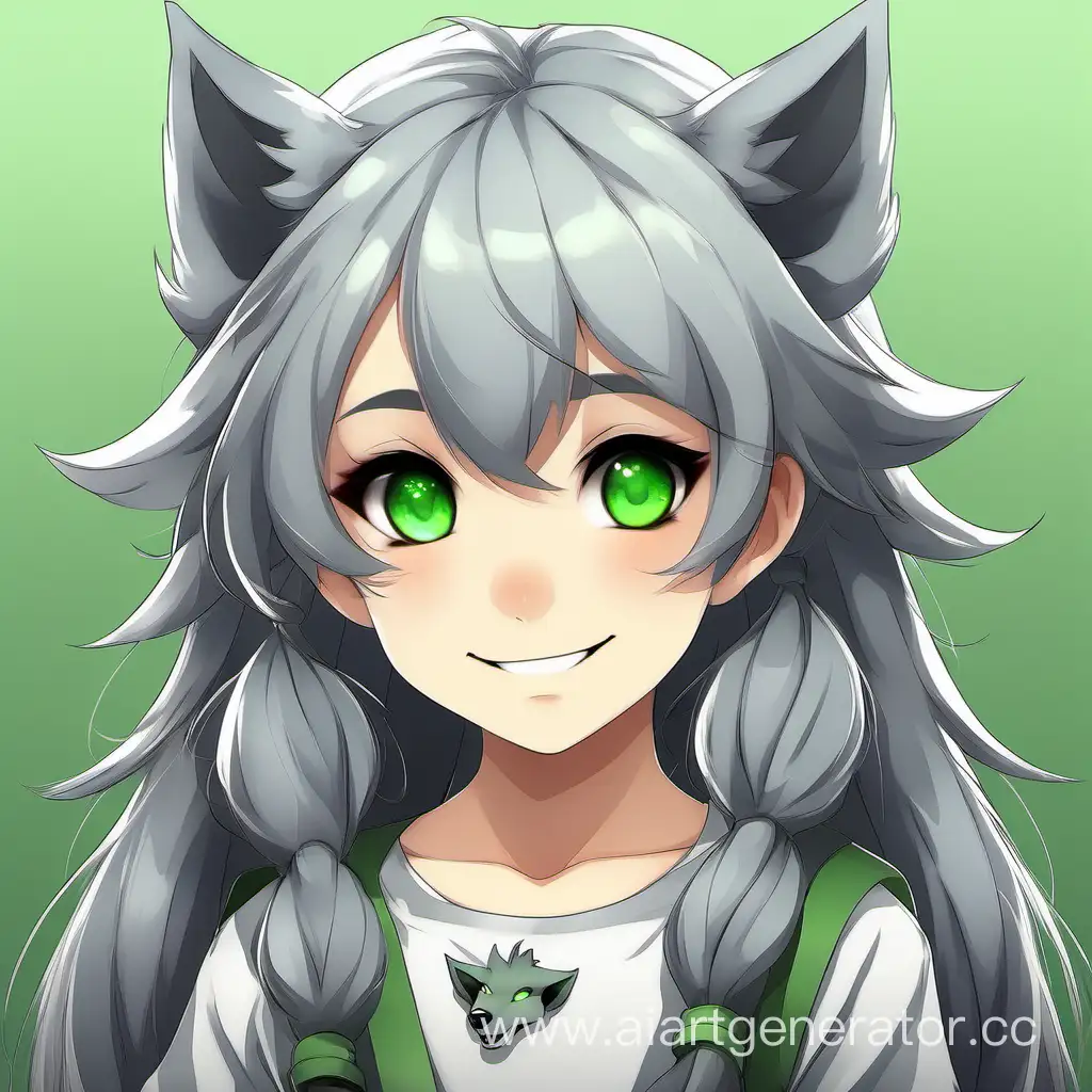 Smiling-Little-Girl-with-Gray-Hair-and-Wolf-Ears-Enchanting-Portrait-of-a-Playful-Child