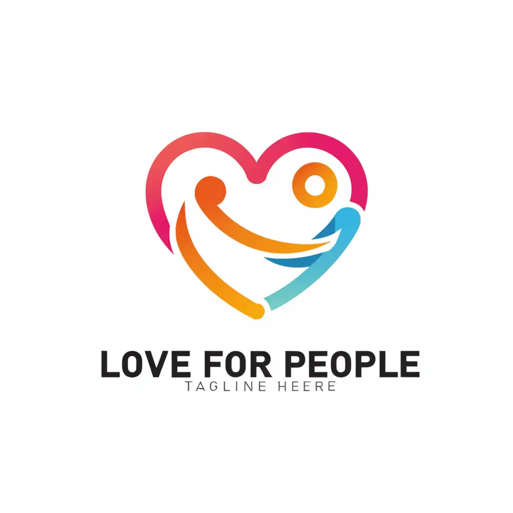 a logo design,with the text "Love for people", main symbol:heart,Moderate,be used in Medical Dental industry,clear background