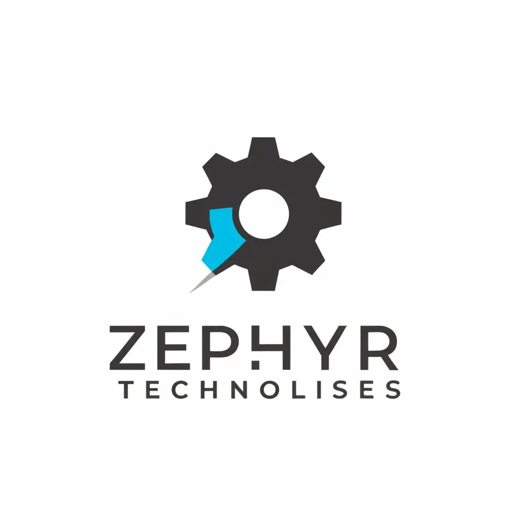 a logo design,with the text "ZEPHYR TECHNOLOGIES", main symbol:Manufacturing,Minimalistic,be used in Technology industry,clear background
