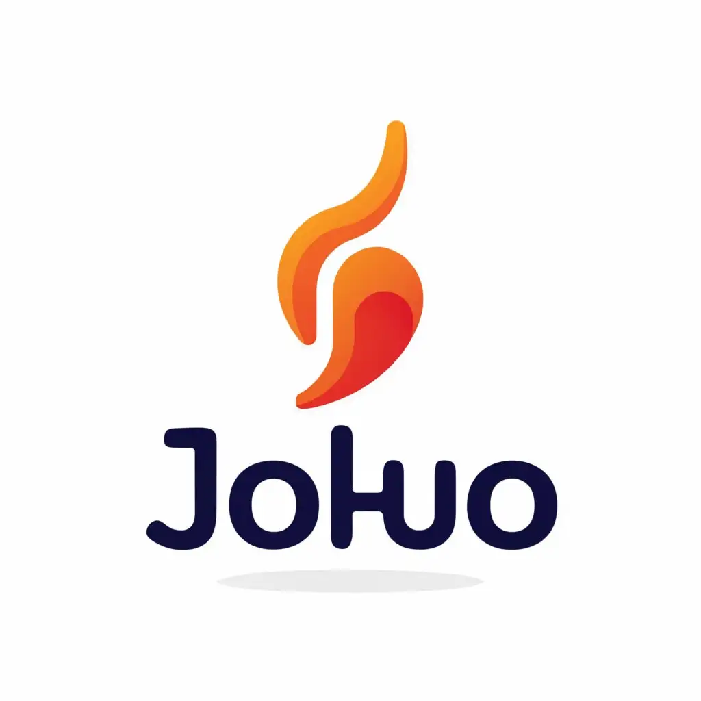 a logo design,with the text "johuo", main symbol:Pepper fire,Minimalistic,be used in Internet industry,clear background