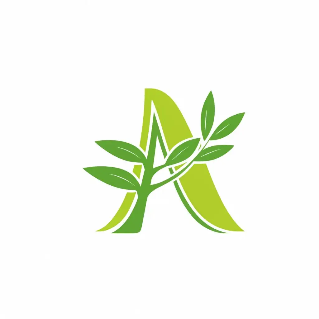 LOGO Design For AussieAbode Vibrant Green A with Native Gum Leaves ...