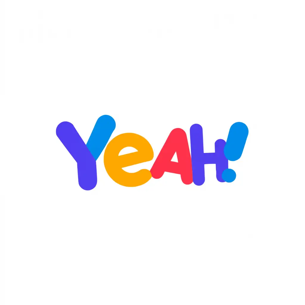 a logo design,with the text "Yeah!", main symbol:Rainbow,Moderate,clear background