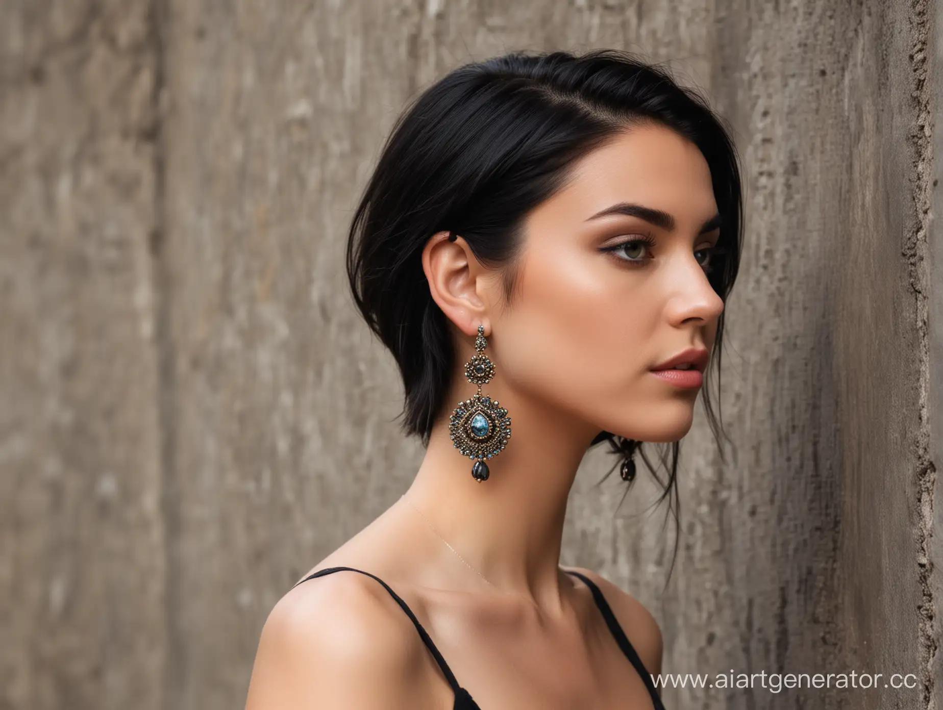 Elegant-Profile-Portrait-of-a-Young-Woman-with-Divine-Earrings