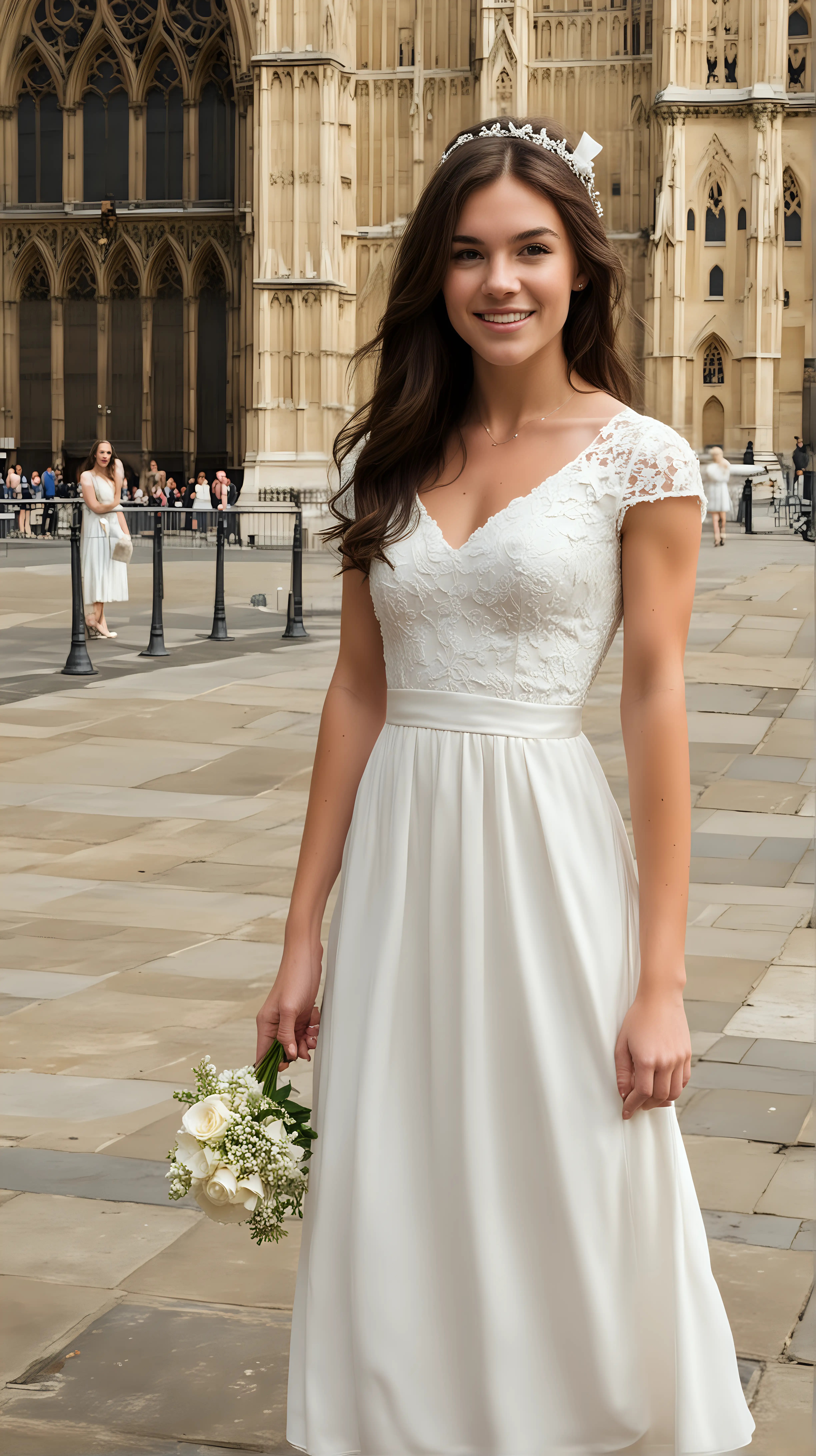 Teenage Bridesmaid Jordan Claire Robbins at Westminster Abbey
