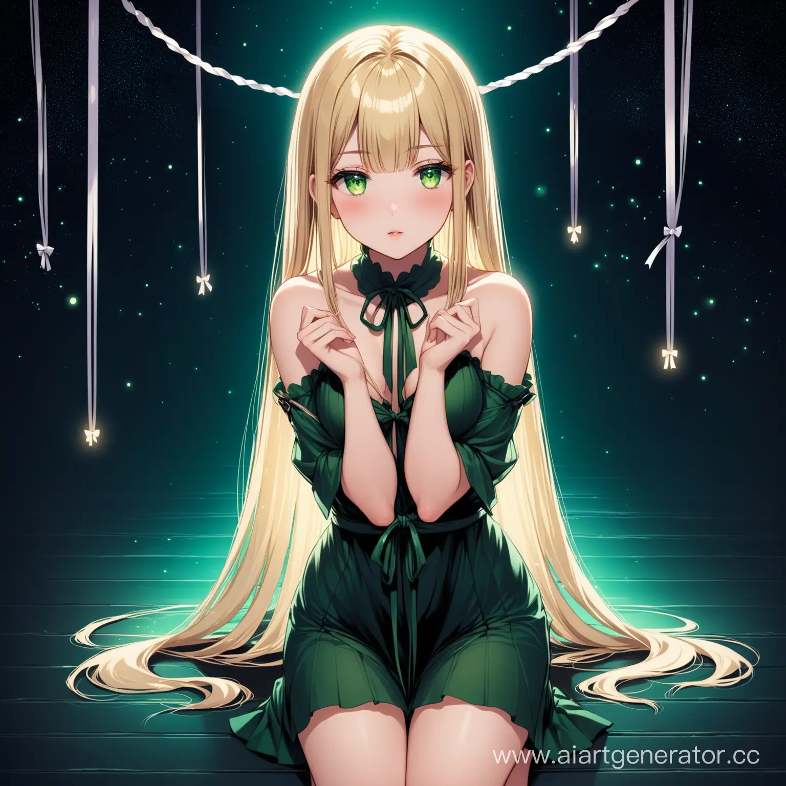 Captivating-Blonde-Girl-Bound-with-Ribbons-in-Enigmatic-Night-Scene