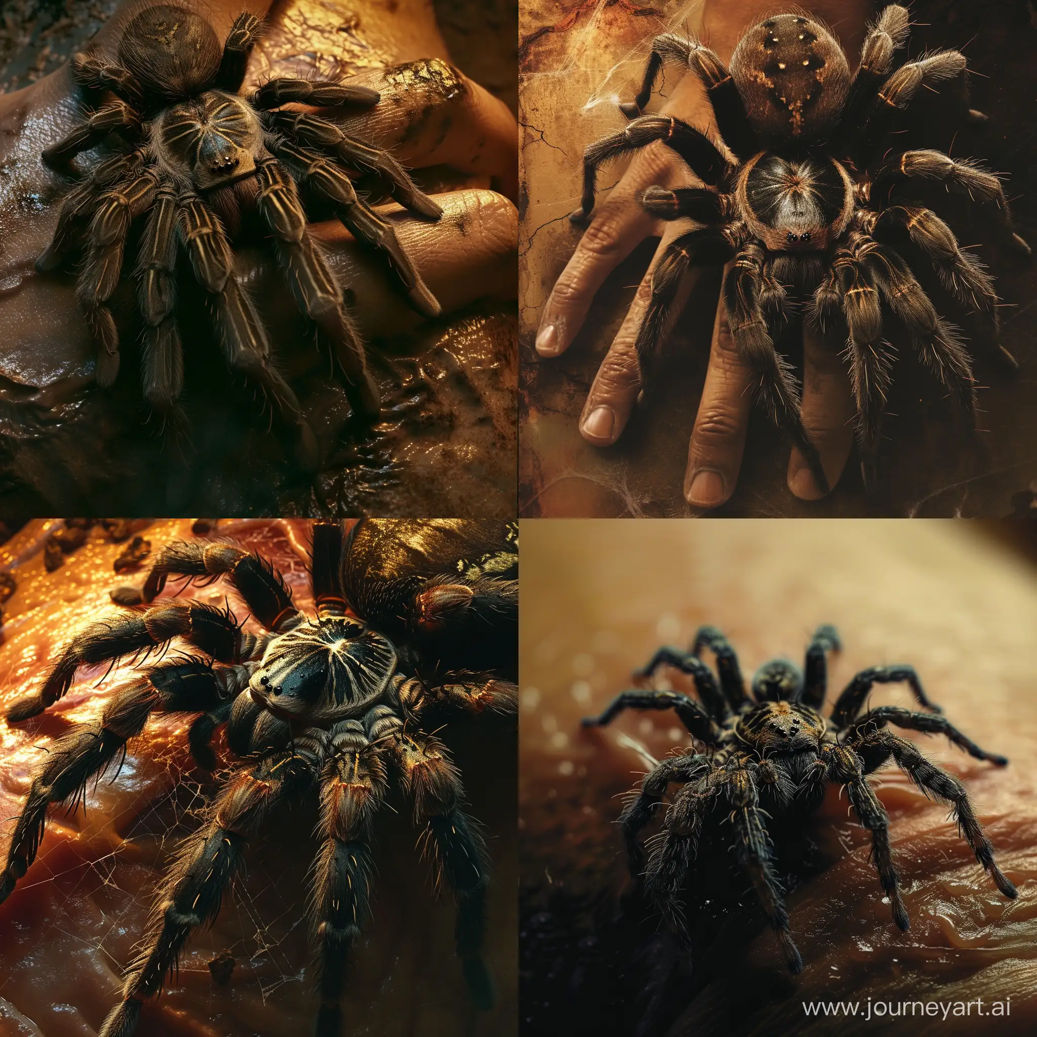 Постер к фильму об эпичном восхождении паука по телу человека