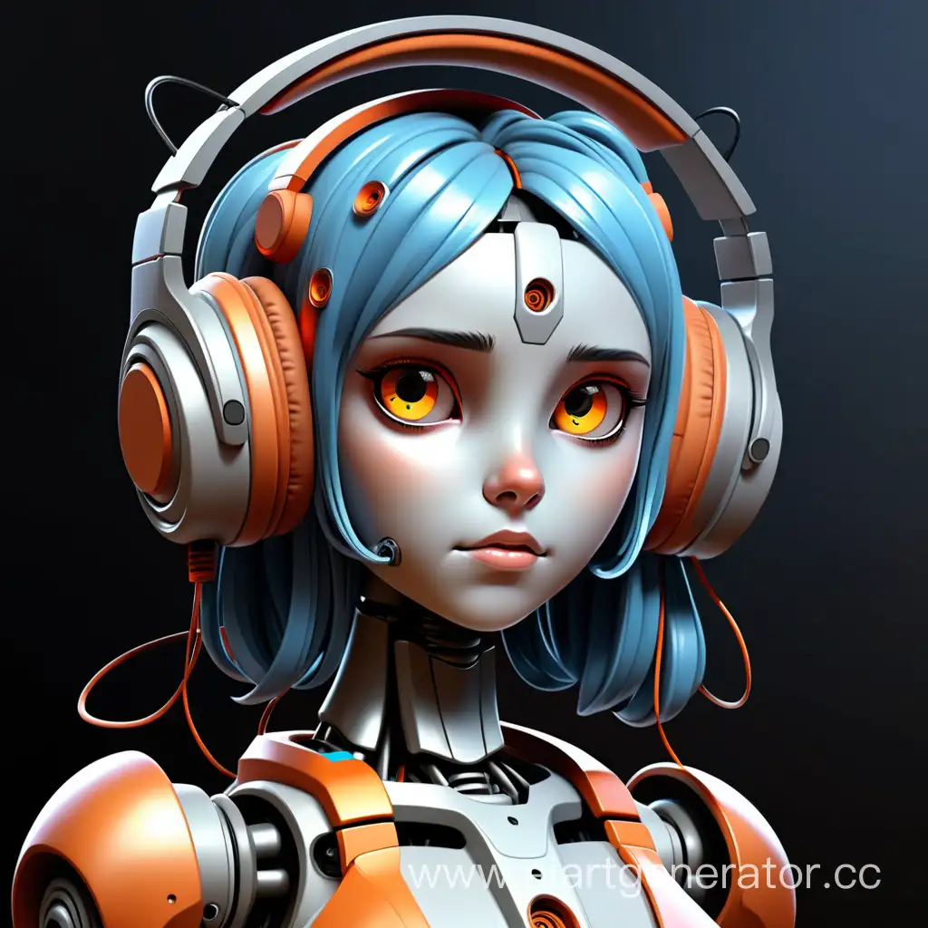 Futuristic-Robot-Girl-Listening-to-Music-in-Stylish-Headphones