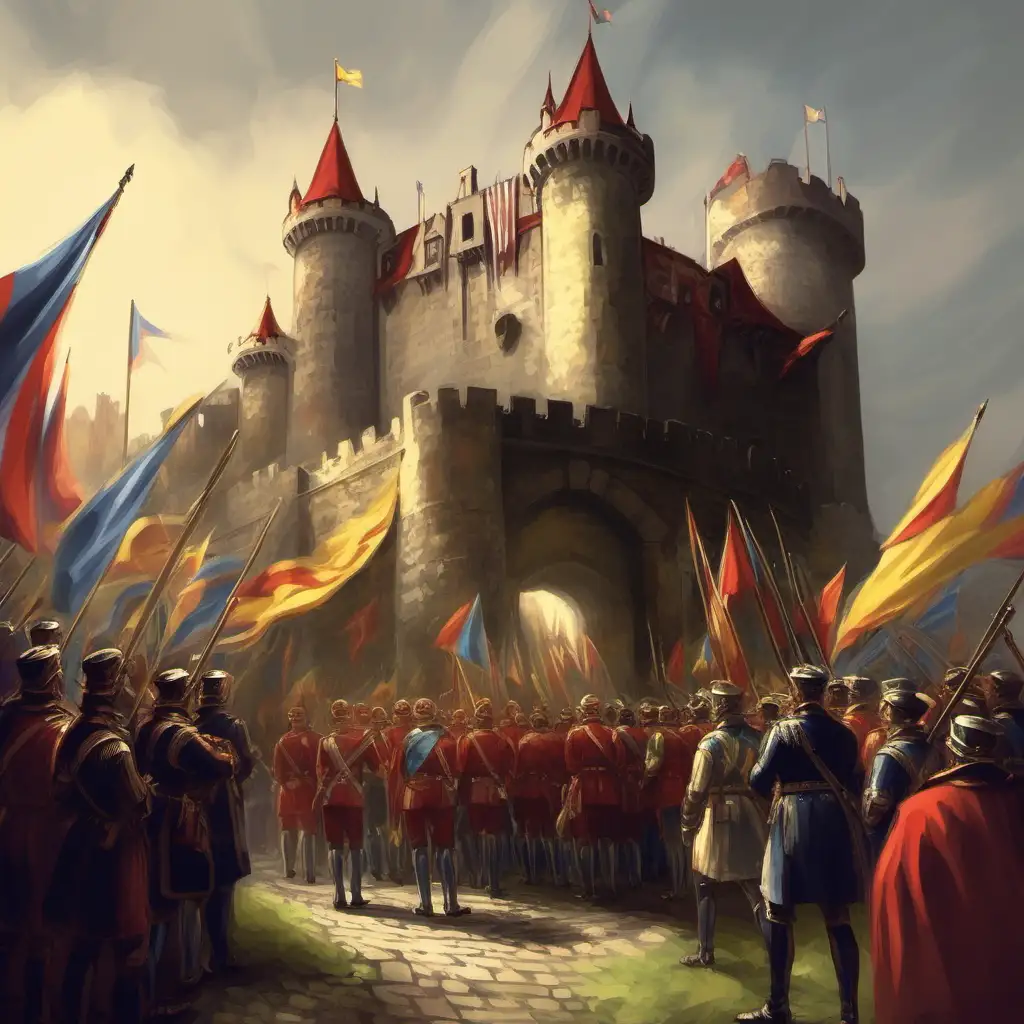They were enthusiastically welcomed in the castle where the colors reached victory.
