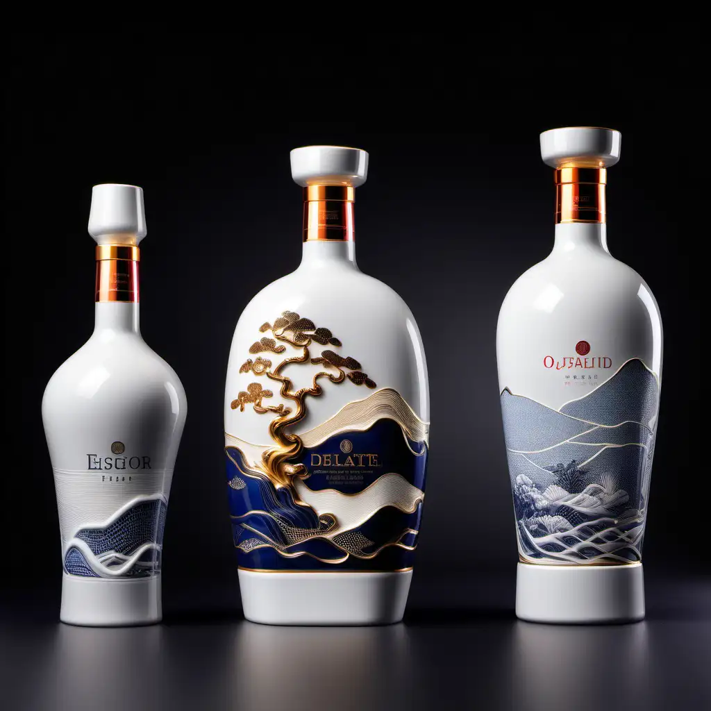 Exquisite HighEnd Liquor Bottle Packaging Design