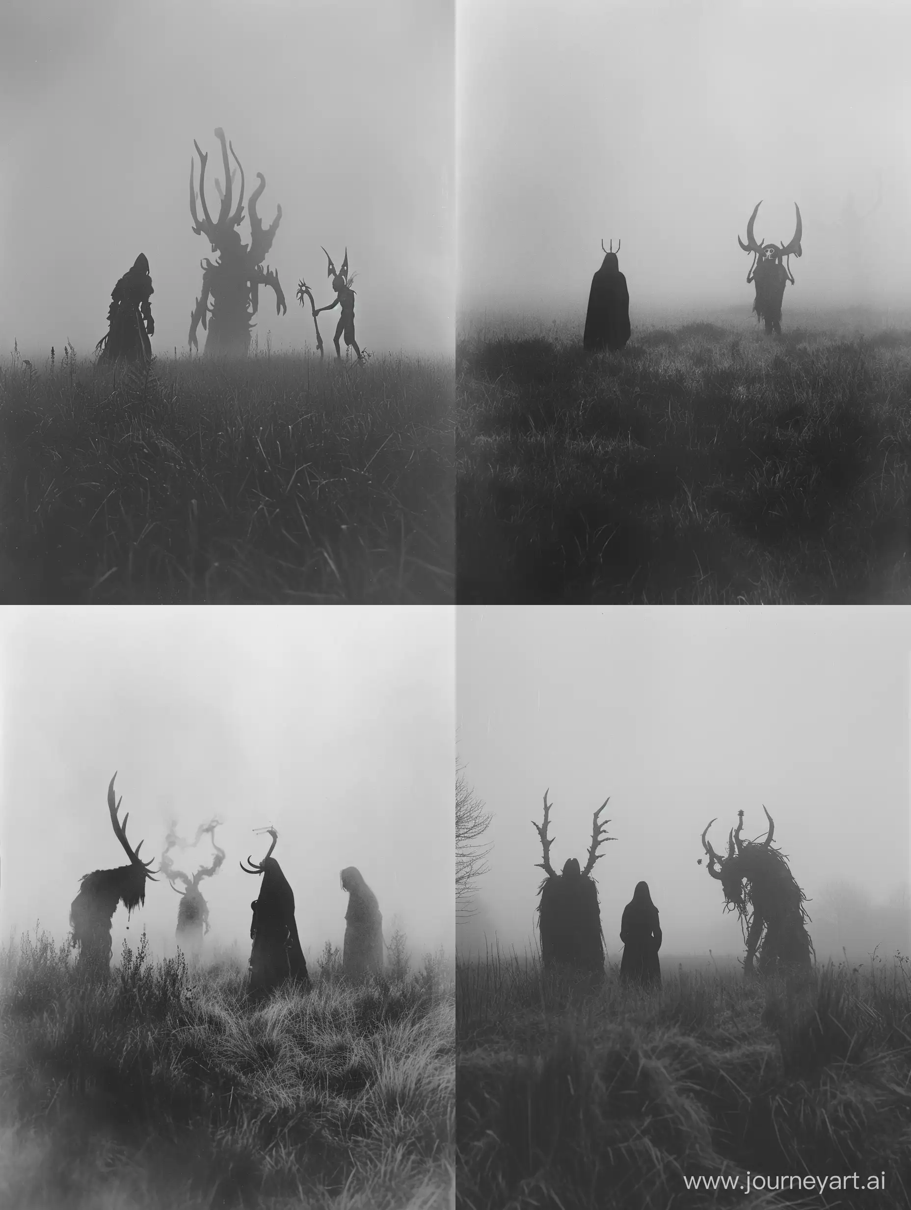 Mysterious-Encounter-of-Dark-Deities-in-a-Foggy-Field