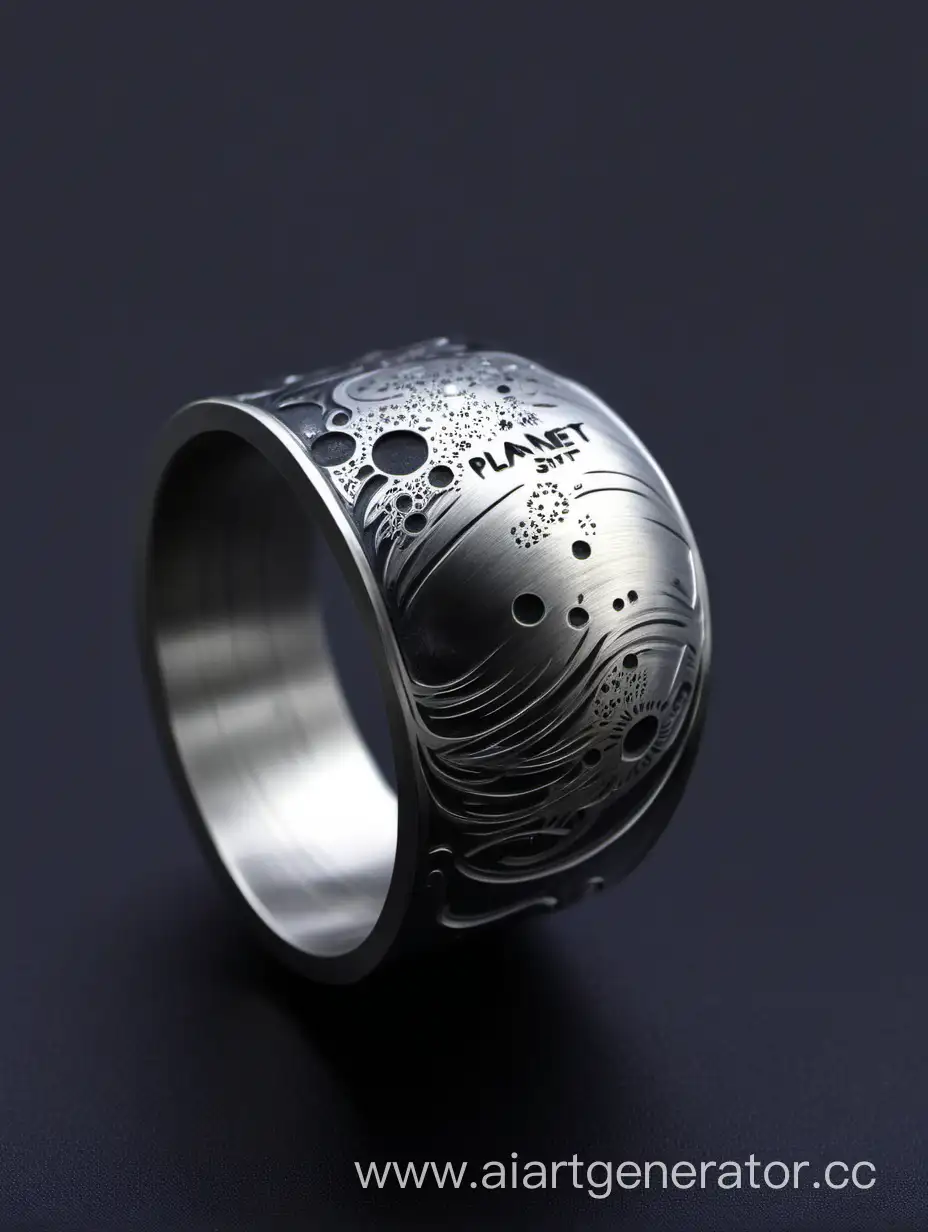 Engraved-Planet-Design-on-Silver-Metal-Jewelry