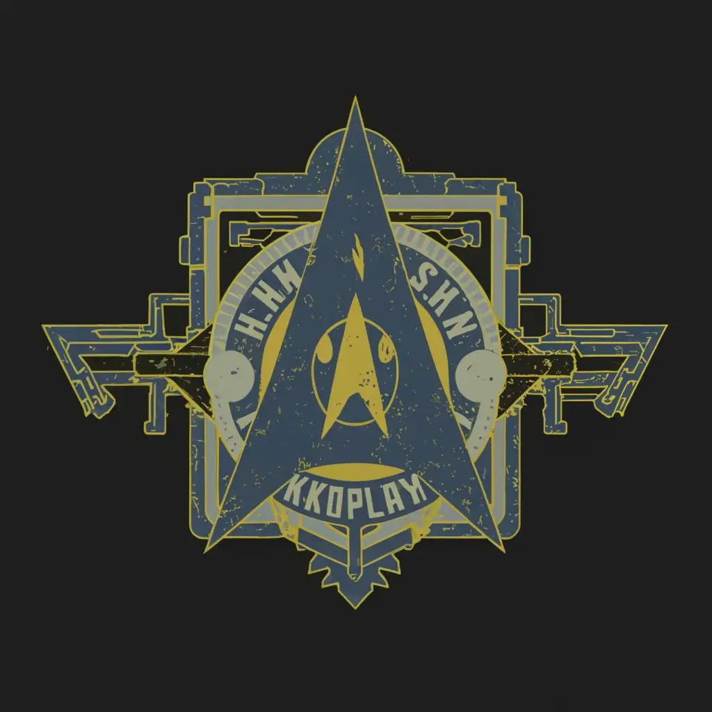a logo design,with the text 'Federation Skum Kosplay', main symbol:Star Trek insignia, nice border, costumes, cosplay, fun, Science Fiction, Horror, Jason Voorhees, Casey Jones, Zorro,Moderate,be used in Entertainment industry,clear background