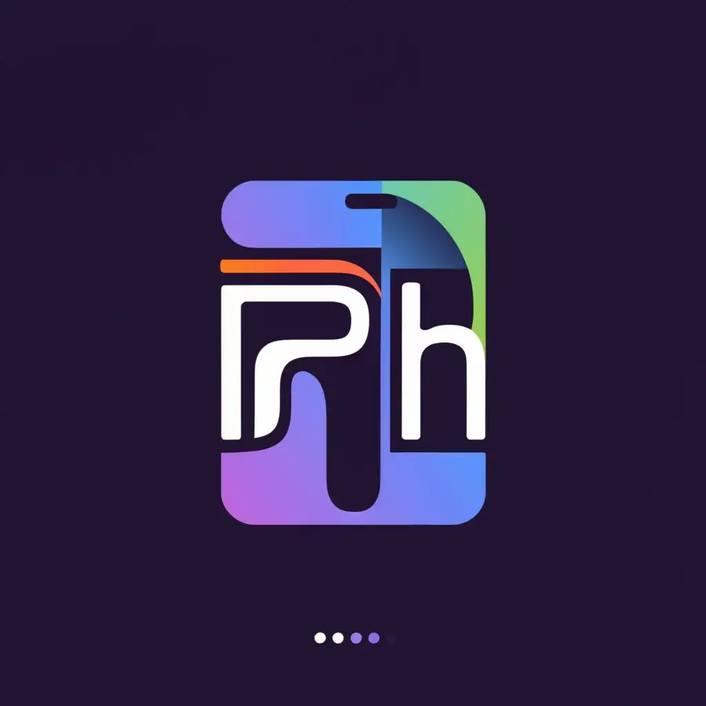a logo design,with the text "PH", main symbol:mobile,Moderate,be used in Technology industry,clear background