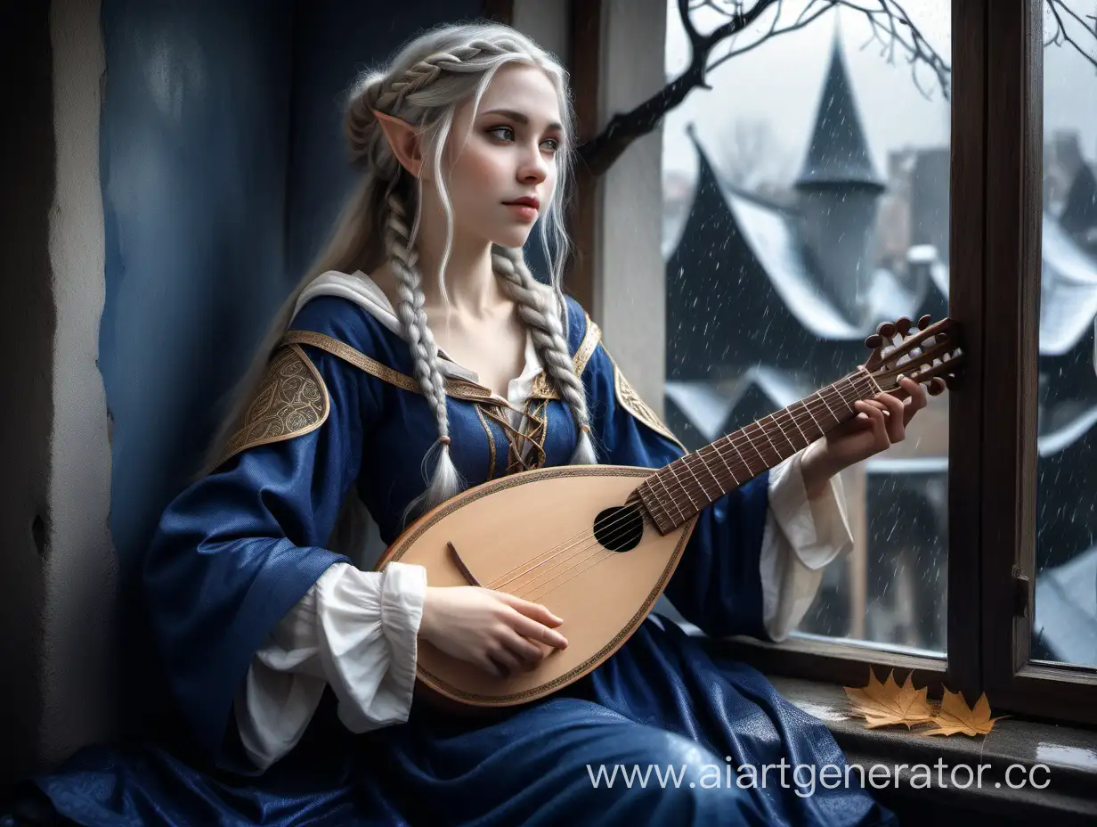 Ethereal-Elf-Musician-in-Medieval-City-Rain-A-Realistic-Portrait