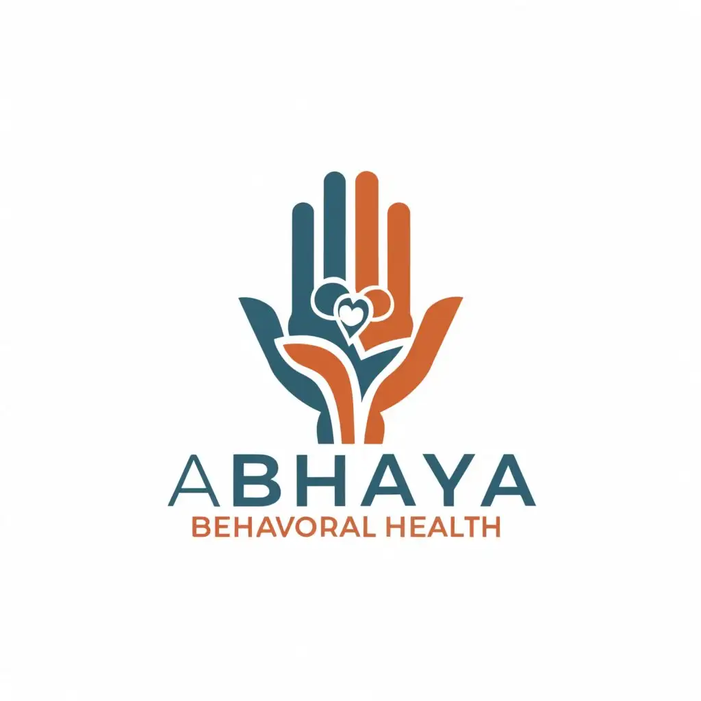 a logo design,with the text "Abhaya Behavioral Health", main symbol:Hand,Moderate,clear background