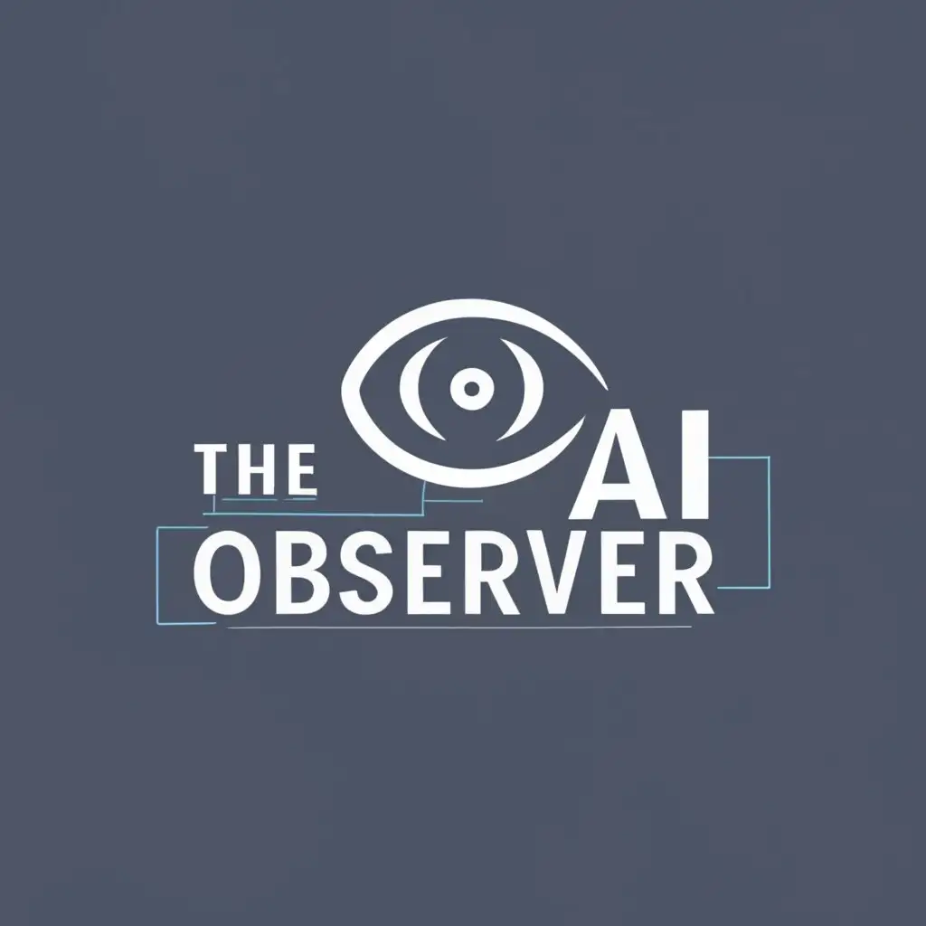 Design a modern, minimalistic logo for a blog called 'The AI Observer'. The logo should feature a stylized eye symbol, representing observation and insight, integrated with digital or AI-themed elements like circuit patterns or a neural network motif. The eye should be the central focus, cleverly blending with these technological elements to suggest a fusion of human observation and AI. The color scheme should be futuristic, with shades of electric blue, silver, and black. Include the blog name 'The AI Observer' in a sleek, modern font, possibly incorporating a subtle digital or futuristic style. The overall look should be professional yet innovative, easily scalable for different uses, and memorable, reflecting the blog's focus on AI developments and trends. Aim for a balance between simplicity and conceptual depth, making it appealing to a tech-savvy audience.