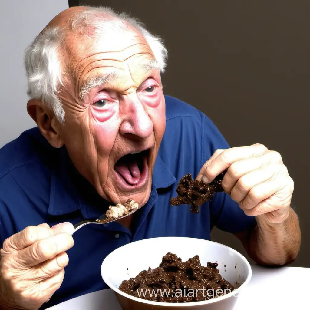 Elderly-Gentleman-Savoring-Delicious-Homemade-Dessert