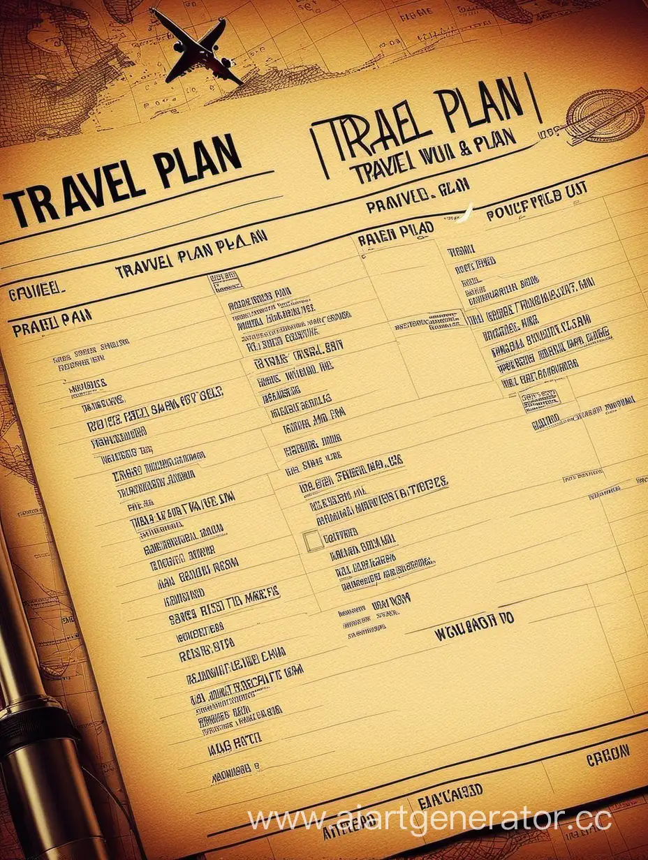 План путешествия