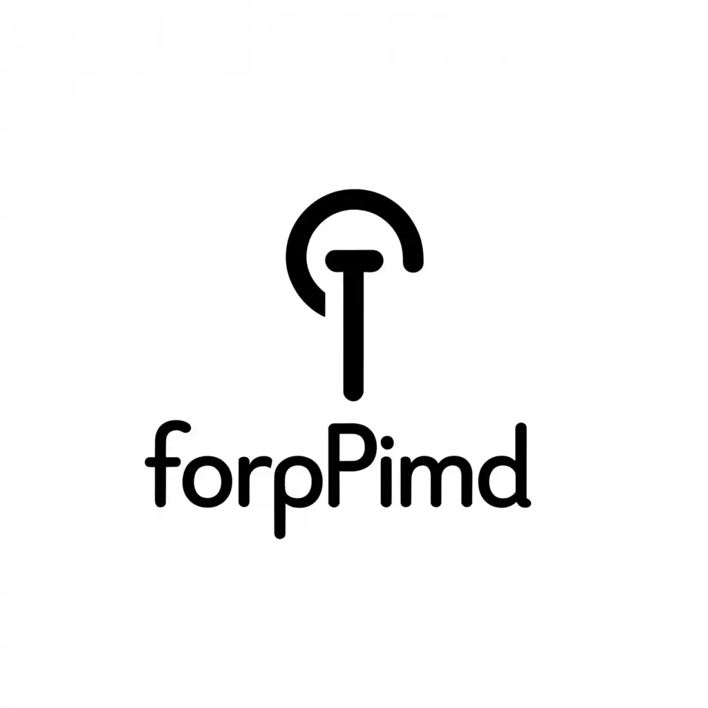 a logo design,with the text "ForPinned", main symbol:pinned icon mix with F letter,Moderate,clear background
