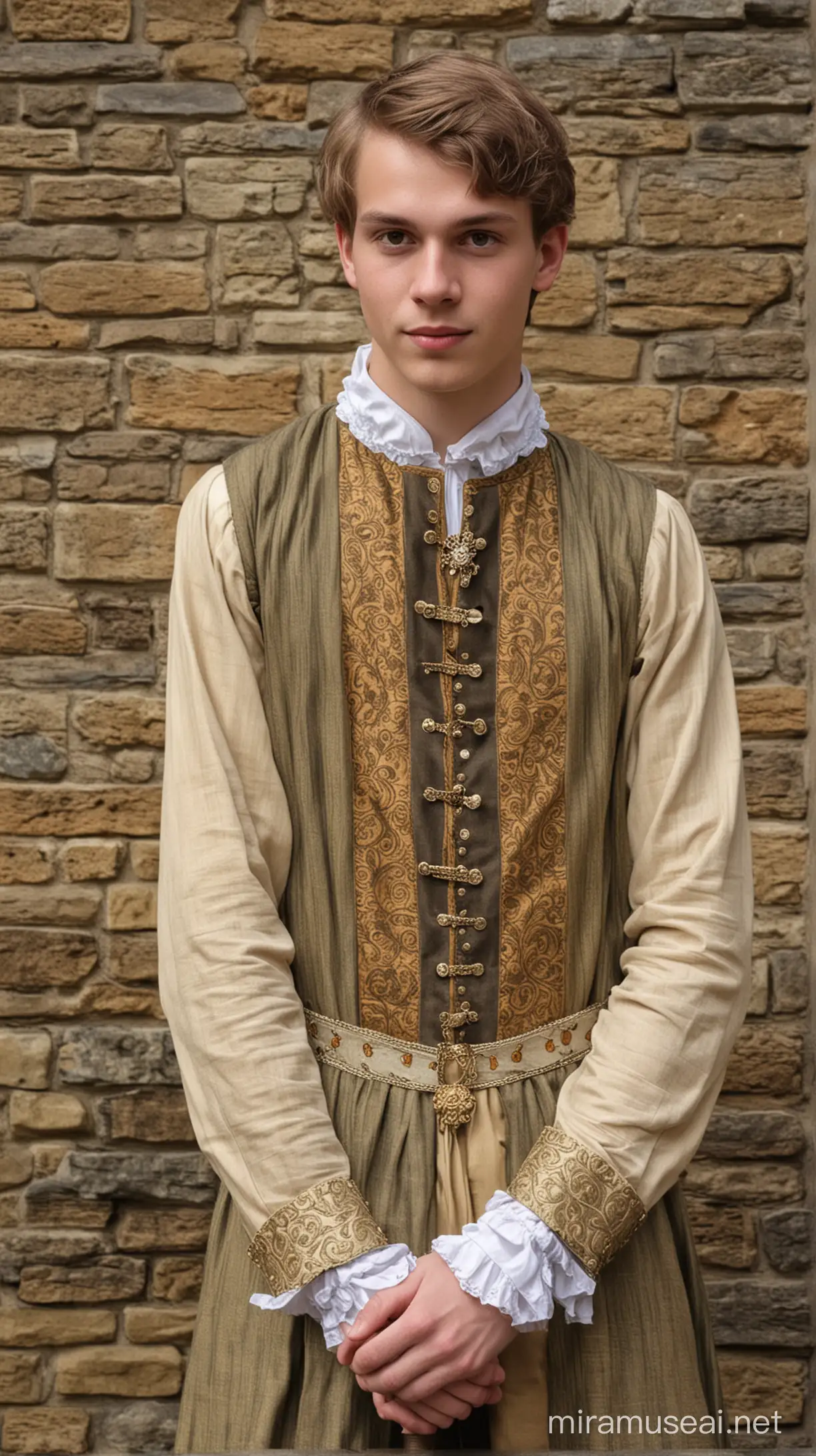 Young Man in Tudor Era Attire