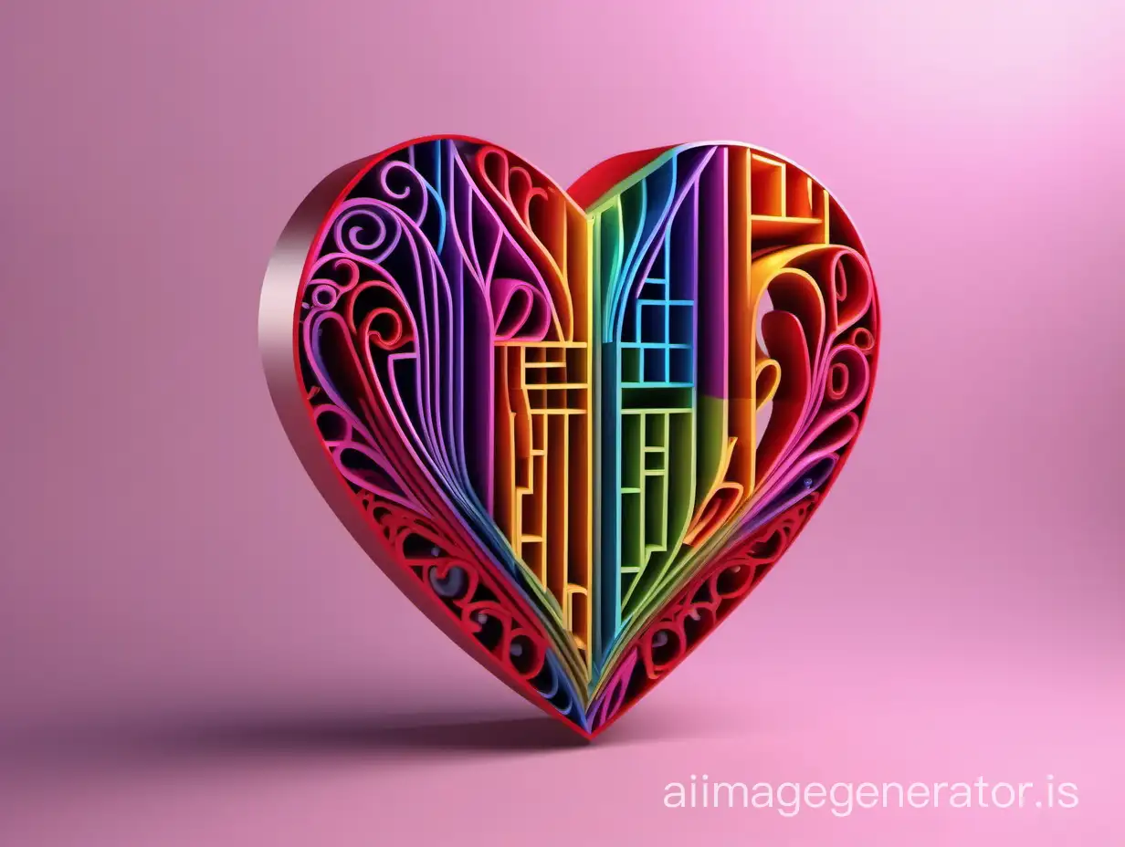 Vibrant-3D-LGBTQ-Valentines-Day-Heart-Sculpture