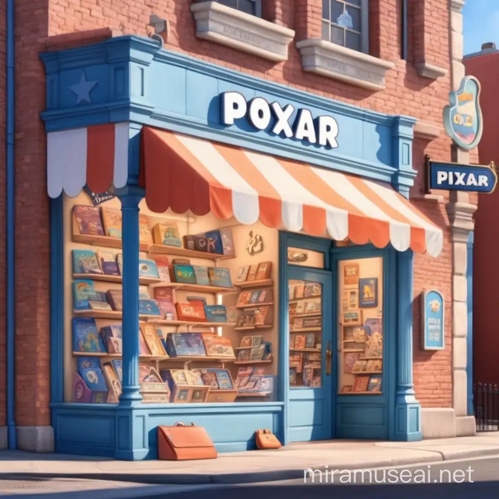 2D animation store front with pixard theme