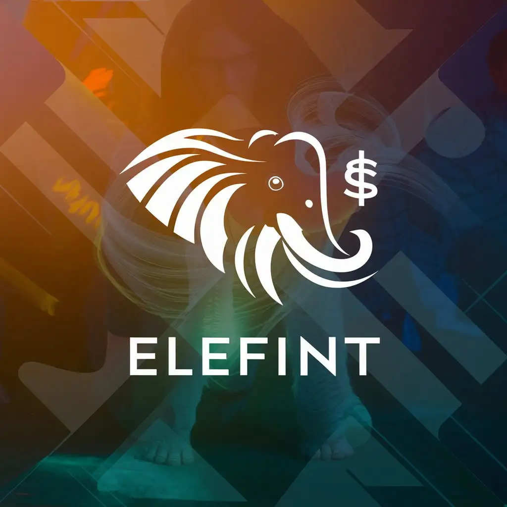 Create a logo for the name: Elefint
Elefint is a startup that aims to make it easier for children and young people to deal with money. 

Integrate following words for the claim & logo: prosperity, power, strength, memory, wisdom 



