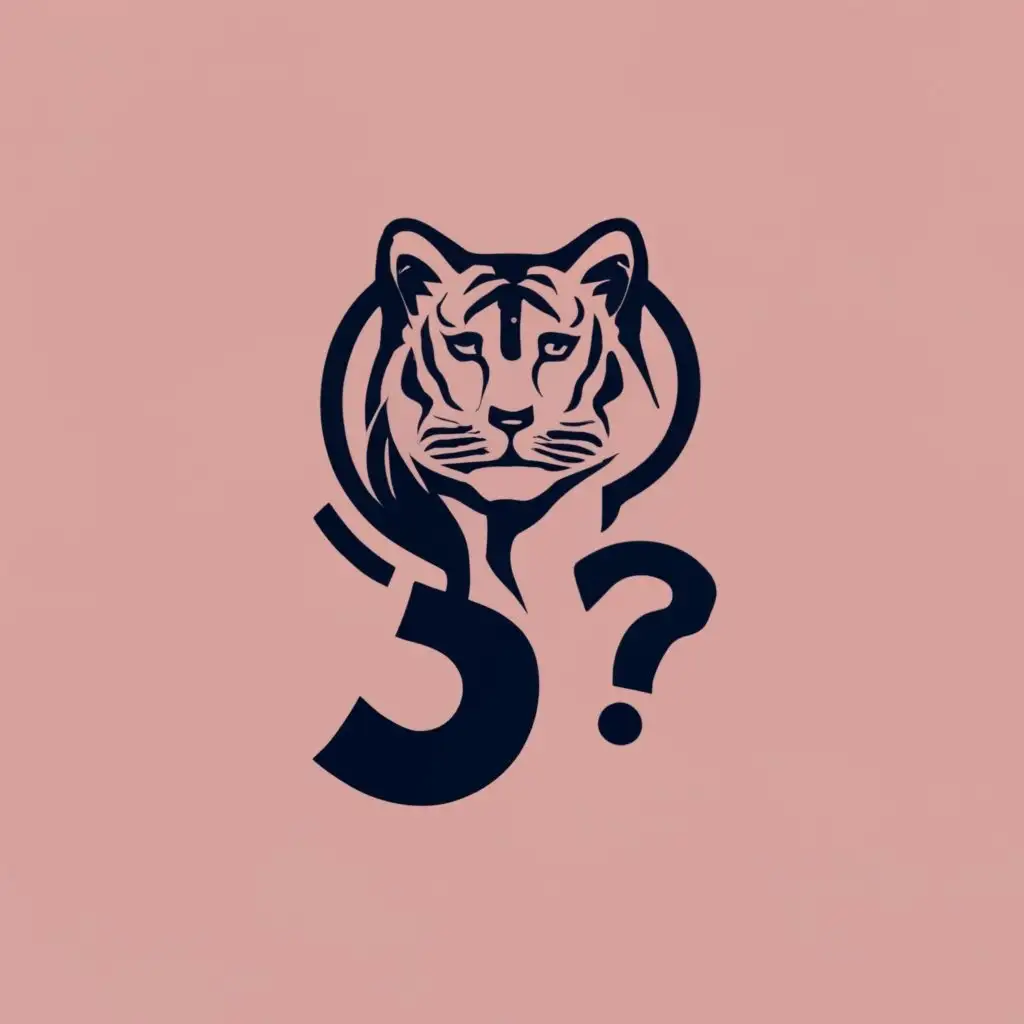 logo, Tiger, with the text "?", typography, be used in Retail industry purple wall