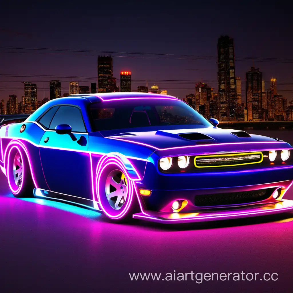 neon drift dodge challenger design